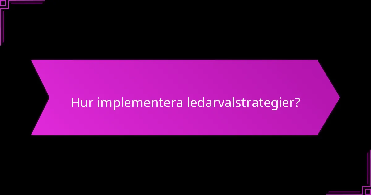 Hur kan ledare uppnå synergi med varandra?