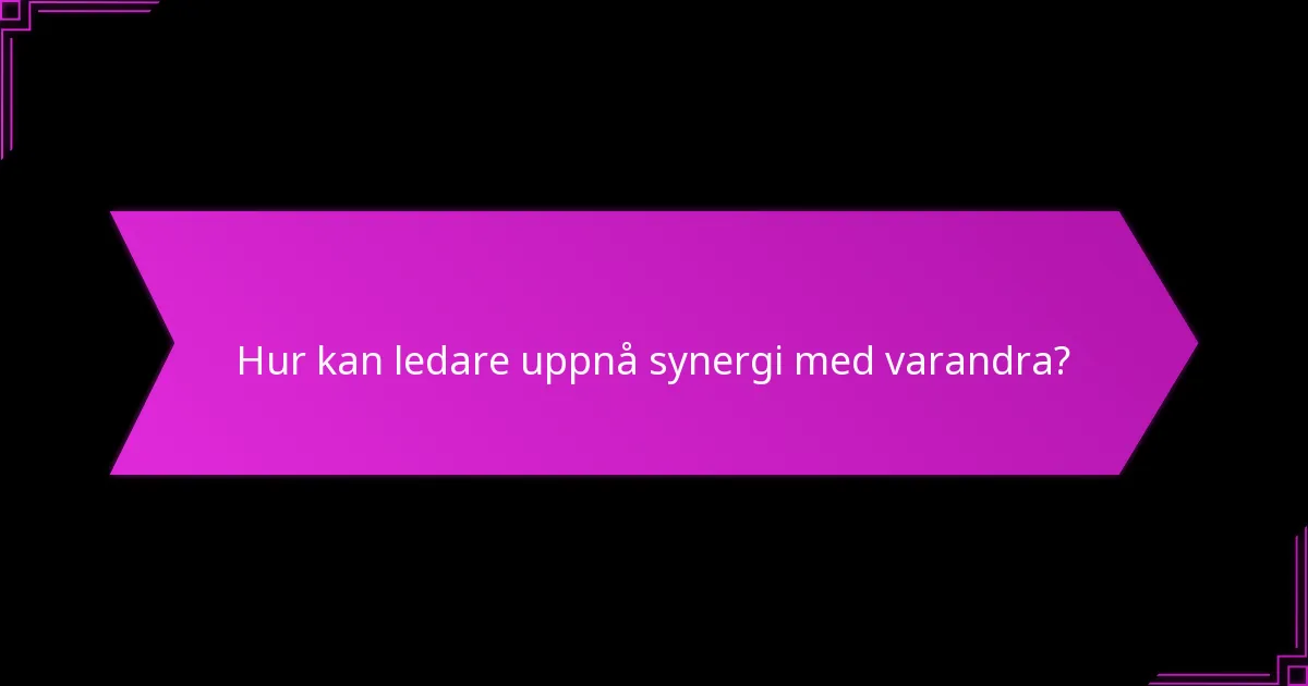Vilka ramverk stöder optimalt ledarval?
