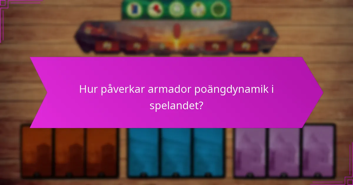 Hur påverkar armador poängdynamik i spelandet?