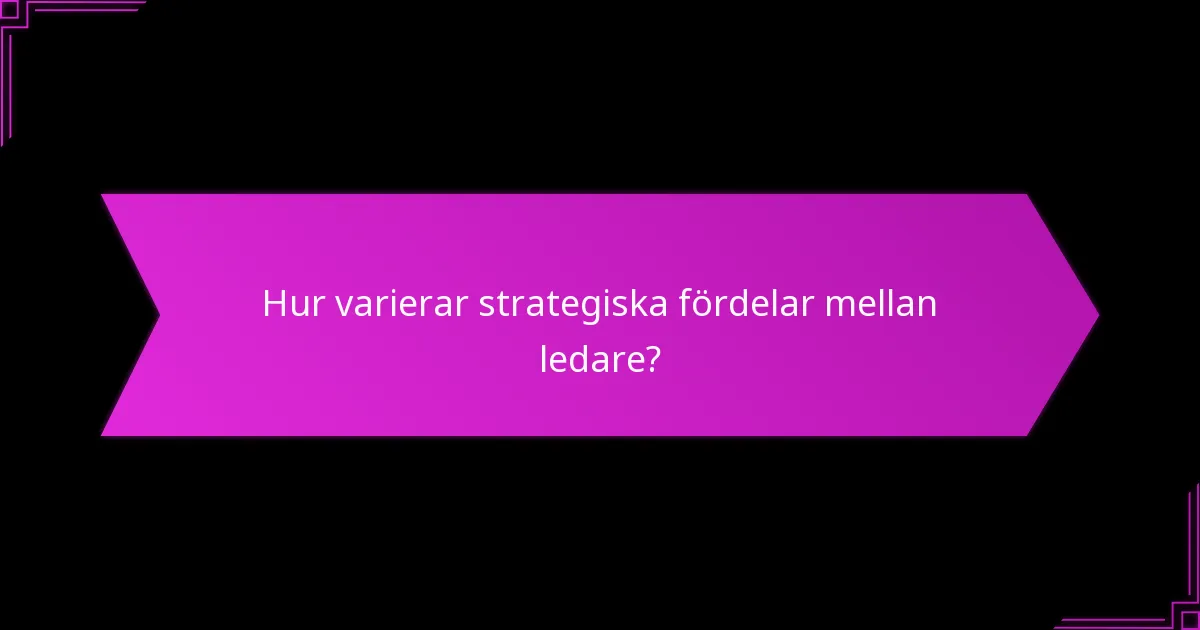 Vilka kort synergiserar bäst med varje ledare?