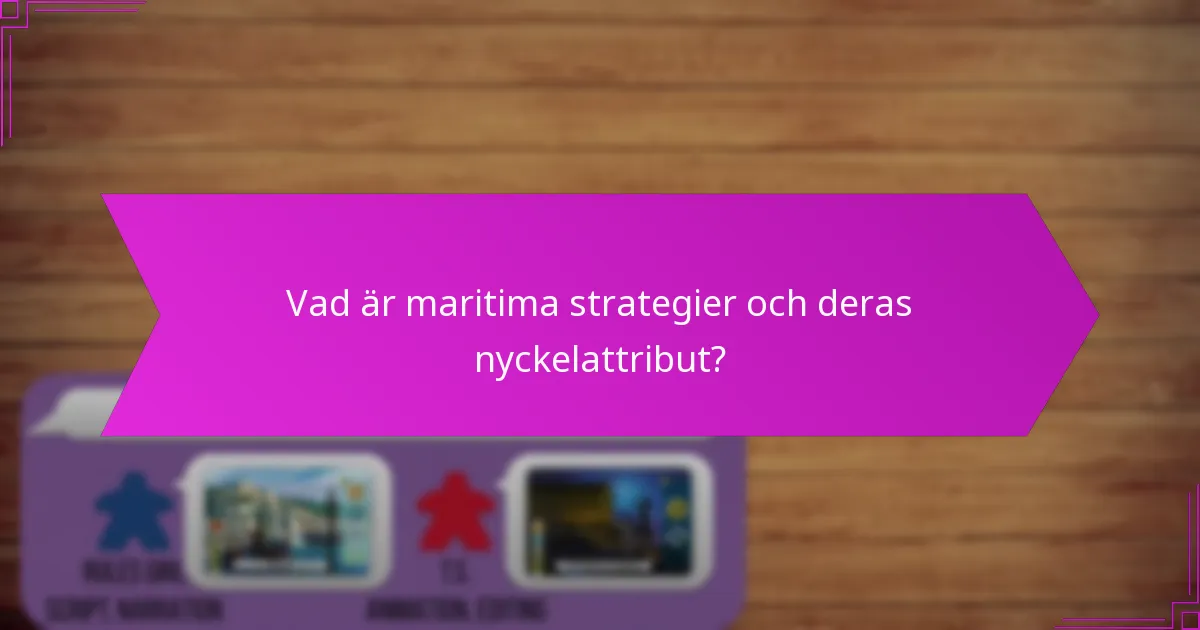 Vad är maritima strategier och deras nyckelattribut?